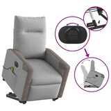 thumbnail of vidaXL Massagesessel mit Aufstehhilfe Elektrisch Wolkengrau Stoff