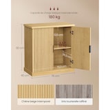 thumbnail of Helloshop26 - Buffet console meuble de rangement avec étagères réglables 40 x 76 x 80 cm portes cannelées style transitionnel pour 12_0006349