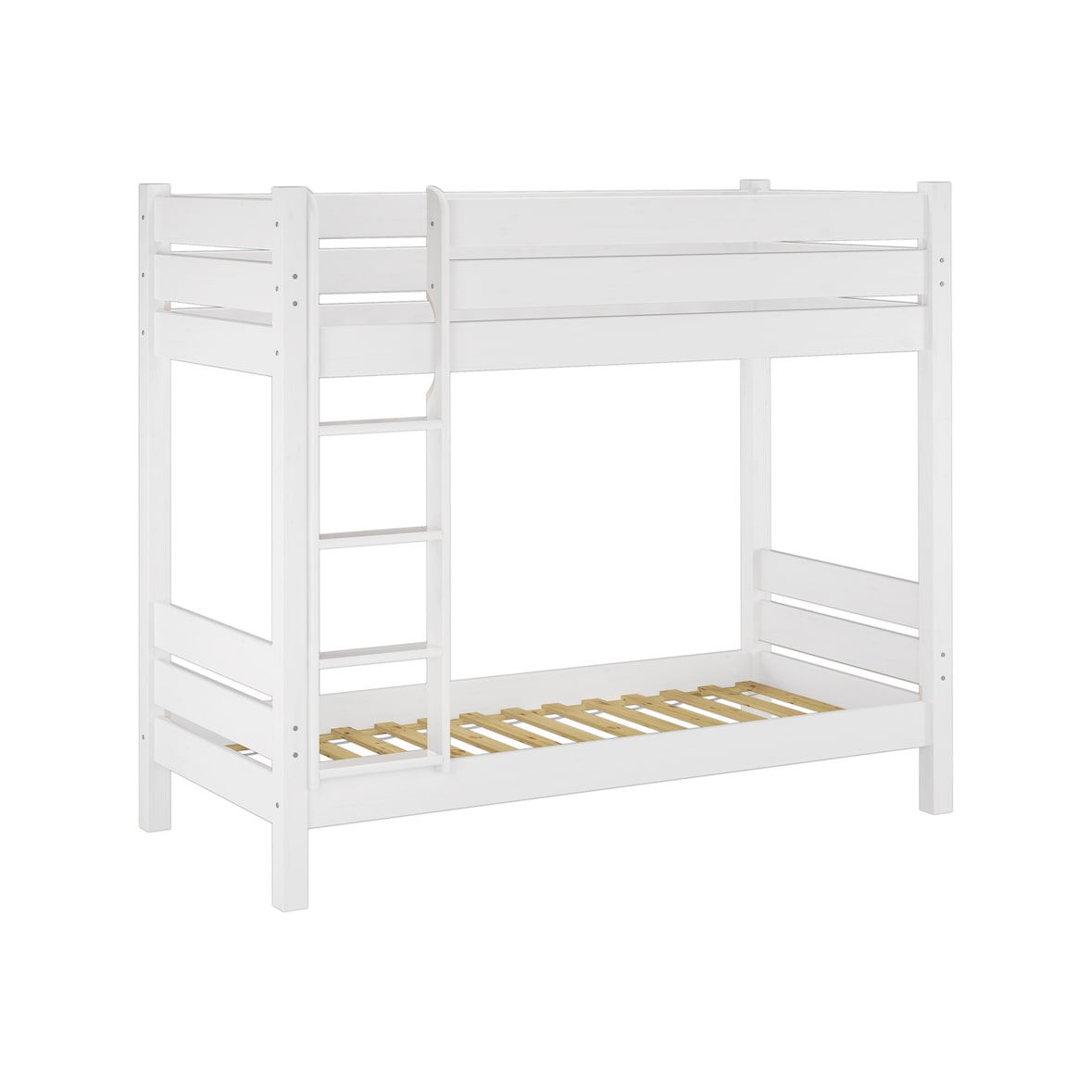 Etagenbett für Erwachsene weiß 90x200 cm, Nischenhöhe 100 cm, mit 2 Rollroste 60.16-09W