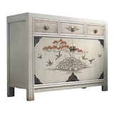 thumbnail of OPIUM OUTLET Möbel Kommode Schrank Sideboard Hochzeitsschrank "VintageFog" 33082-12 hellgrau asiatisch chinesisch orientalisch