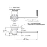 thumbnail of Desagüe Fregadero Industrial con palanca giratoria - DAM-1