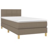 thumbnail of vidaXL Boxspringbett mit Matratze & LED Taupe 100x200 cm Stoff