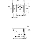 thumbnail of Villeroy&Boch Spülbecken, Küchenspüle Subway 60 XM Almond 620x510mm, Unterschrankbreite 60cm