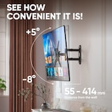 thumbnail of ONKRON Soporte TV Pared 32-65 pulgadas, Carga de hasta 35 kg, VESA 100x100-400x400 mm, Soporte Television Pared Articulado,  Negro M4-B