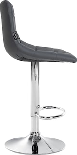 thumbnail of Décoshop26 - Set aus 2 Barhockern aus grauem Kunststoff mit verchromtem Metallfuß höhenverstellbar und mit Fußstütze TDB10640