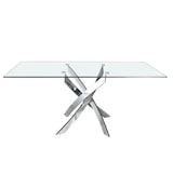 thumbnail of Angel Cerdá Mesa comedor rectangular cristal 1061.01 180 x 95 x 75 cm.