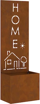 VidaXL Muur Plantenbak - Muur Plantenbakken - Muur Plantenbak Voor De Tuin Hangende Plantenbak Aan Muur Plantenbakken Wandmontage 2 St 30x10x25 Cm Cortenstaal Roestig