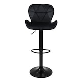 thumbnail of ML-Design Barhocker 4er Set, Bezug aus Samt, Schwarz, Gepolsterter Barstuhl mit Rückenlehne und Fußstütze, Tresenhocker höhenverstellbar 59-79cm, 360°