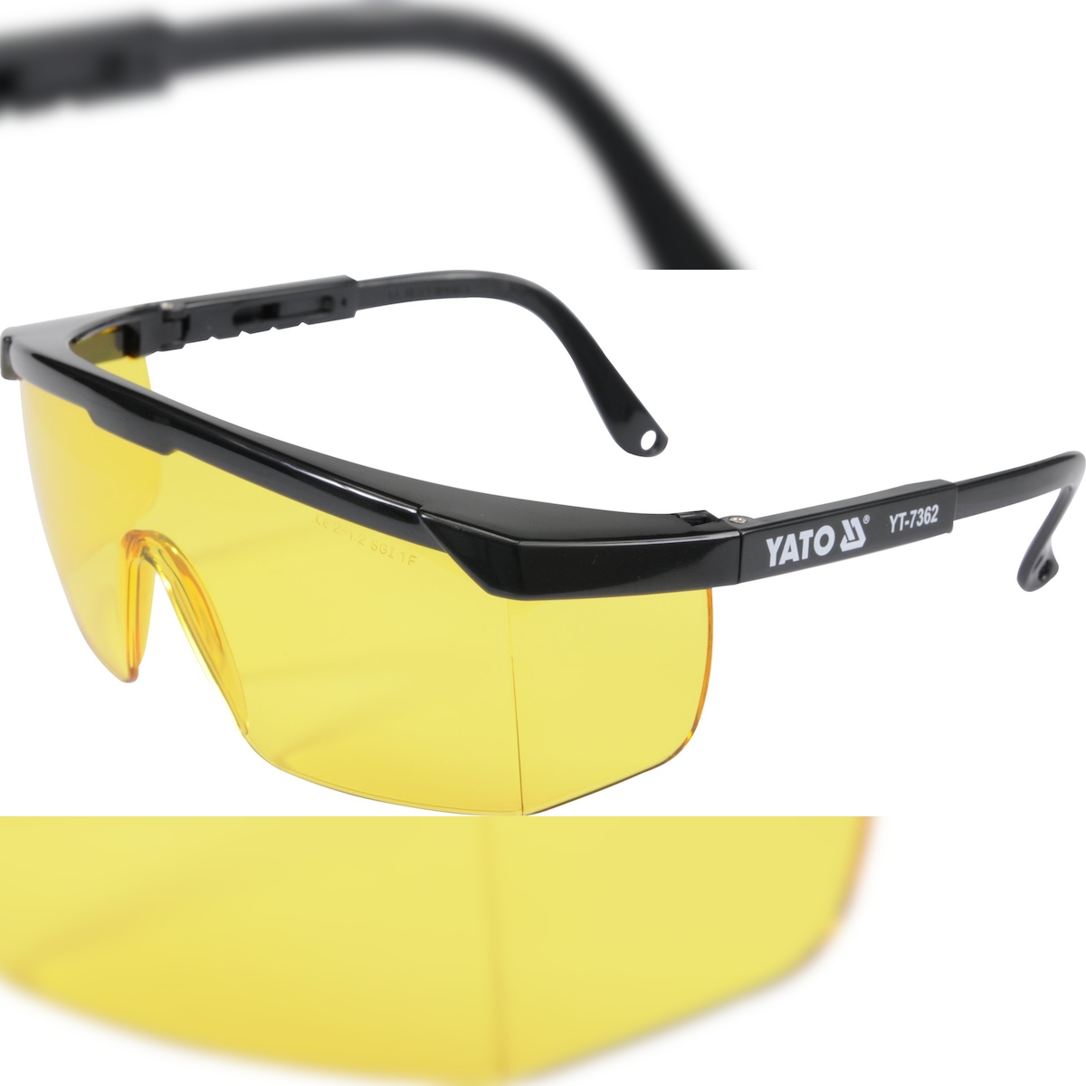 TRIZERATOP Gelbe Schutzbrille Typ 9844 mit UV-Filter und Seitenschutz