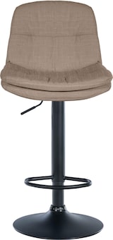 thumbnail of Barhocker Laurel Stoff taupe/Metall matt schwarz