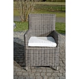 thumbnail of Polyrattan Gartenstuhl Fontana 5mm grau-meliert/cremeweiß