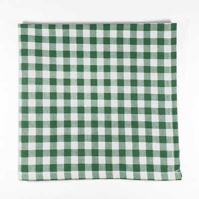 Pack de 24 Servilletas de Tela de cuadros Verdes