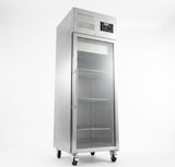 thumbnail of Romux® Gefrierschrank mit 1 Türen Glastüren 68 cm mit Umluftkühlung | Gastro Gefrierschrank aus Edelstahl mit 600 L Kapazität - 6 Einlegeböden 580 W