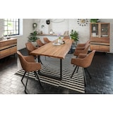 thumbnail of SAM® Esstisch Baumkante massiv Akazie natur 280 x 100 schwarz LIAM