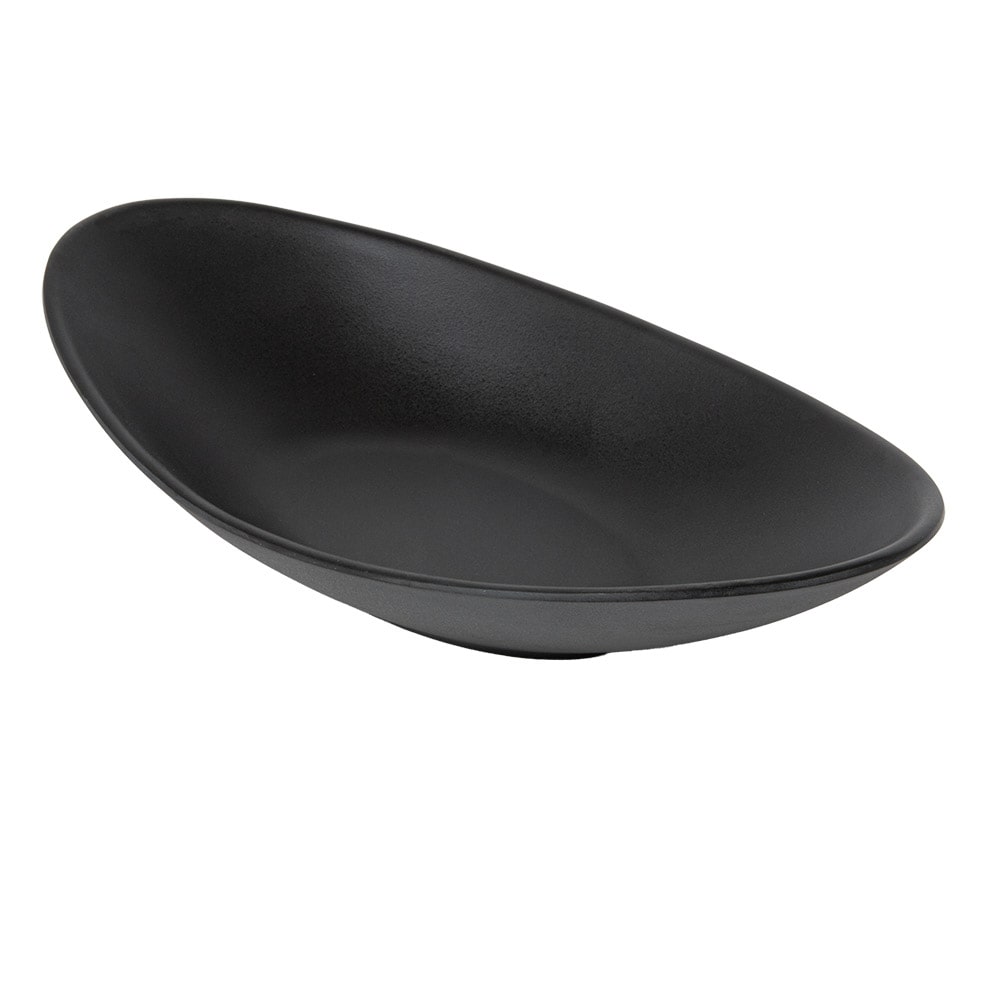 Boles Ovales 'Asami Ware'  31,5X16,5X6 Cm Negro Melamina (6 Unidades)