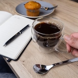 thumbnail of Intirilife 2x Doppelwandiges Thermo Glas Set in 200 - 250ml - Mundgeblasen isoliert für Latte Macchiato, als Teeglas oder Kaffeeglas