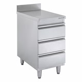 thumbnail of GastroHero Edelstahl-Schubladenschrank BASIC 3er Einheit 600 mit Aufkantung