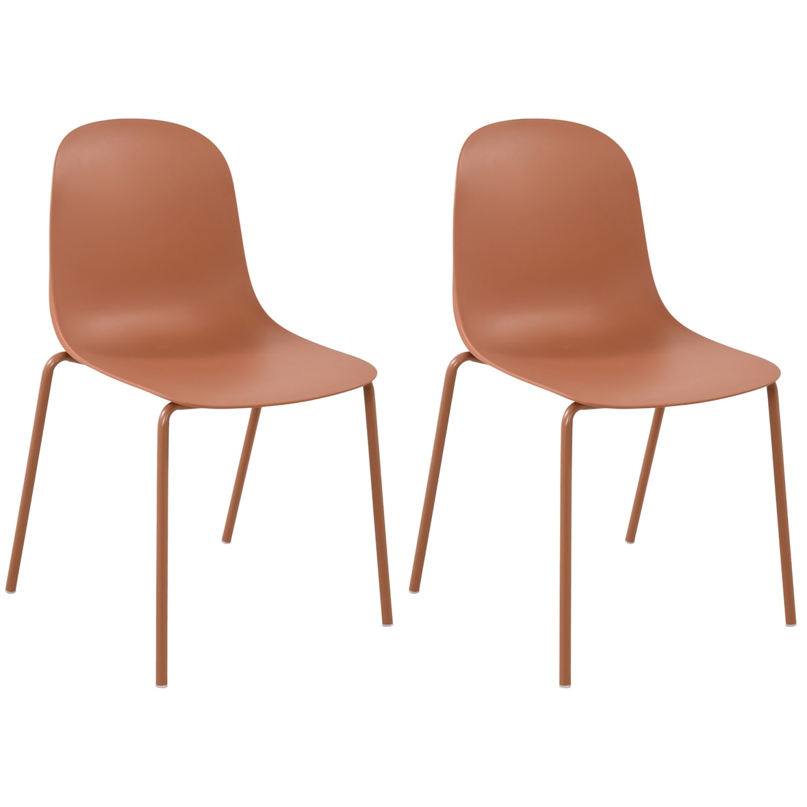 Lot de 2 chaises Hardin Terre cuite