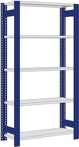 thumbnail of PROREGAL Fachbodenregal FALKE | Medium-Duty | Grundregal | HxBxT 200x128x60cm | 5 Ebenen | Fachlast 250kg | Einseitig nutzbar | Rahmen Feuerrot