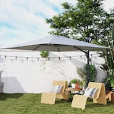 thumbnail of Outsunny Ombrellone a Sbalzo con Manovella Base a Croce Grigio Chiaro