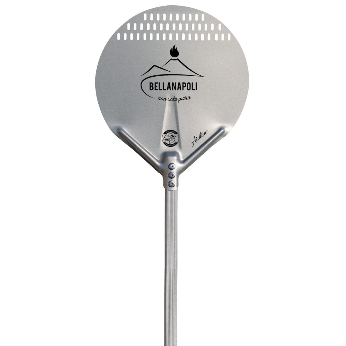 Pala per pizza rotonda Alluminio alimentare Ø36cm Manico da 65 a 120 cm Qualità BellaNapoli
