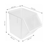 thumbnail of GILAC Bac à ingrédients 40 L + couvercle transparent - Blanc G144825