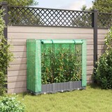 thumbnail of vidaXL Hochbeet mit Gewächshaus-Aufsatz Rattan-Optik 120x40x123 cm