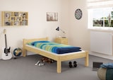 thumbnail of Einzelbett Kiefer natur 90x200 Massivholz-Bettgestell ohne Rollrost Bettrahmen 60.36-09 oR