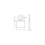 thumbnail of Cadenas à combinaison Tanker 2, laiton, 4 chiffres, intérieur, anse inox, 50mm - THIRARD