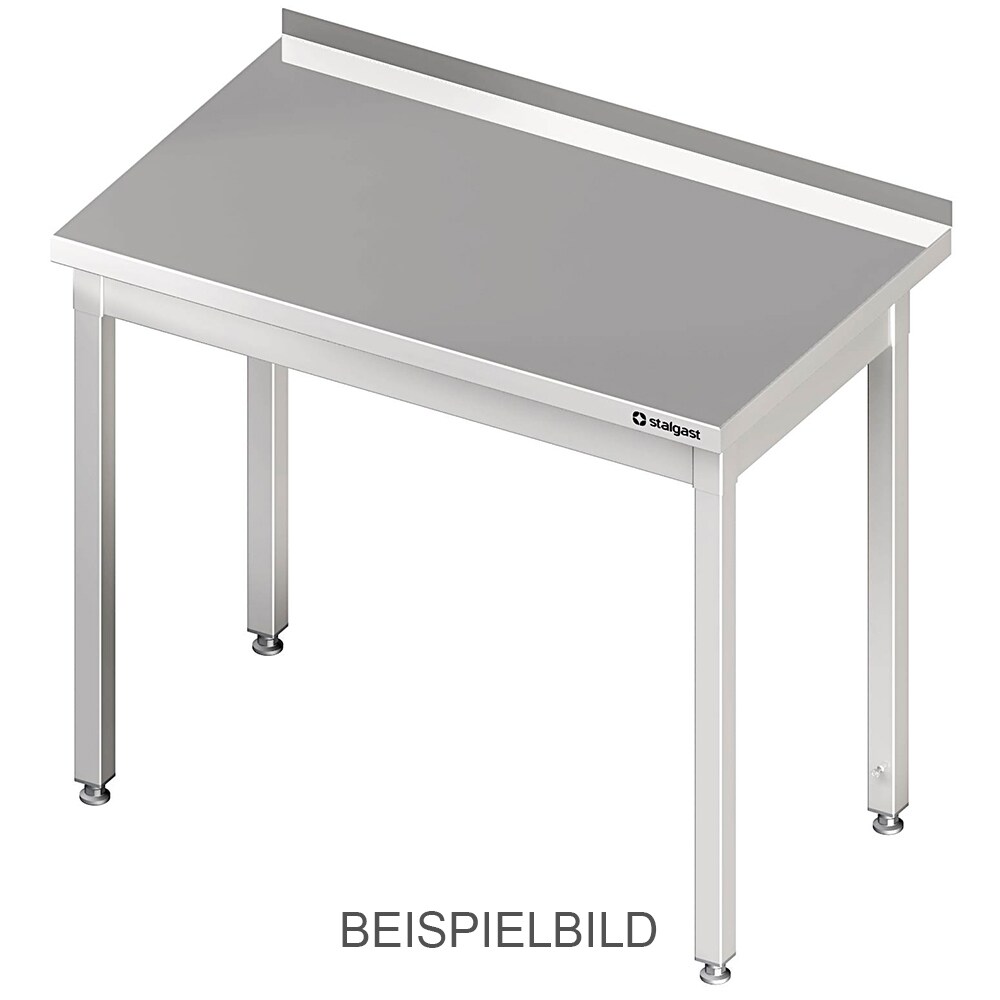 Stalgast Edelstahl Arbeitstisch ohne Grundboden, 1600x600x850 mm, ohne Verstrebung, ohne Aufkantung, verschweißt