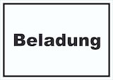 thumbnail of Beladung Schild mit Text Transport Fracht waagerecht A4 Rückseite selbstklebend