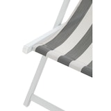 thumbnail of aro Sonnenliege/Liegestuhl mit Kippfunktion, Aluminium/Textilen-Bespannung, gestreiftem Design, schwarz/weiß