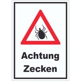 thumbnail of Achtung Zecken Aufkleber A5 (148x210mm)