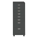 thumbnail of Décoshop26 - Büroschrank mit Schubladen 115 x 40 x 41 cm 8 Schubladen dunkelgrauer Stahl 04_0008264