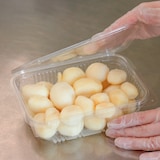 thumbnail of Barquettes avec couvercle attenant en PET 1000 mL par 50