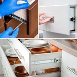 thumbnail of 2 Paar Schubladenschienen 35mm - Länge 400mm VOLLAUSZUG Teleskopschublade Schubladenauszug