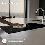 thumbnail of Placa de cocción de vitrocerámica CDV 30 cm, 2 zonas, 9 niveles, control táctil, 3000 W, CDVER302