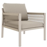 thumbnail of Merax Gartenlounge Set für 7-8 Personen, inkl. Tisch mit Holzoptik-Glasplatte, 2 Sesseln & 3 2-Sitzer-Sofas mit Seilgeflecht, Beige
