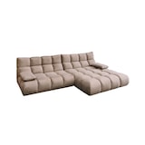 thumbnail of KAWOLA Sofa VIVIEN Ecksofa Velvet sand Longchair rechts