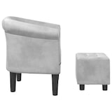 thumbnail of vidaXL Clubsessel mit Fußhocker Silbern Kunstleder