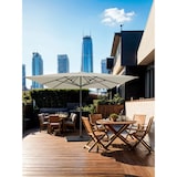 thumbnail of METRO PROFESSIONAL Sombrilla cuadrada, aluminio, 4 x 4 m, repelente al agua, humus/gris