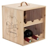 thumbnail of AUBRY GASPARD rangement pour 6 bouteilles en bois 27 x 27 x 30 cm