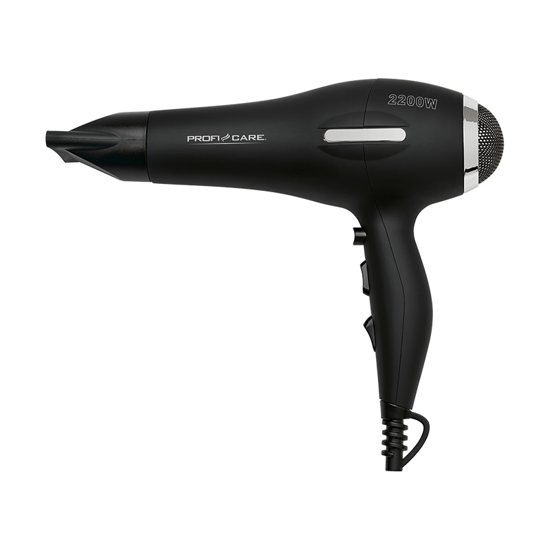 Proficare HT 3017 Secador de Cabelo 3 níveis temperatura difusor profissional Ionic, Preto