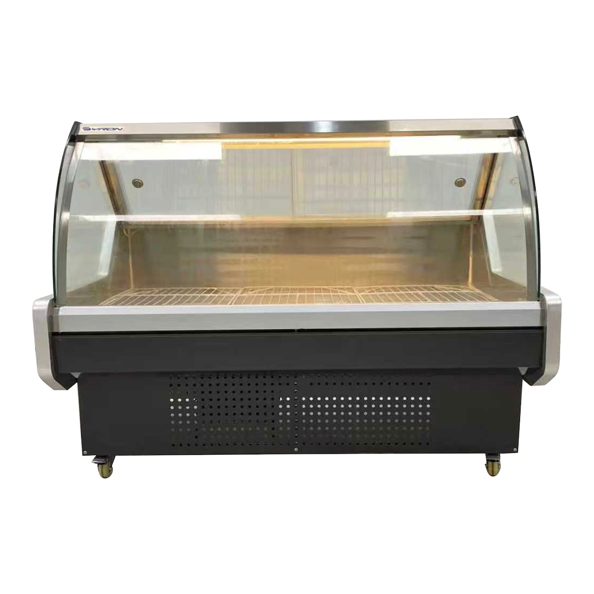 Gasfrit – Fleischtheke Schwarz – 1500 x 1050 x 1200 mm – Statische Kühlung – Gebogenes Glas