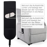 thumbnail of Fernsehsessel mit Aufstehhilfe, Relaxsessel mit Liegefunktion, mit einem Motor, 120 kg belastbar, Mikrofaser, Hellgrau - Raburg Ada