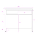 thumbnail of Gasfrit- Fregadero bajo barra 1 seno y 1 escurridor industrial acero inoxidable 1000 x 500 x 850