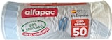 thumbnail of Alfapac - Pack mit 90 Rollen von 10 Müllbeuteln, 50L, 68x75cm, weiß mit Selbstverschluss (insgesamt 900 Müllbeutel)