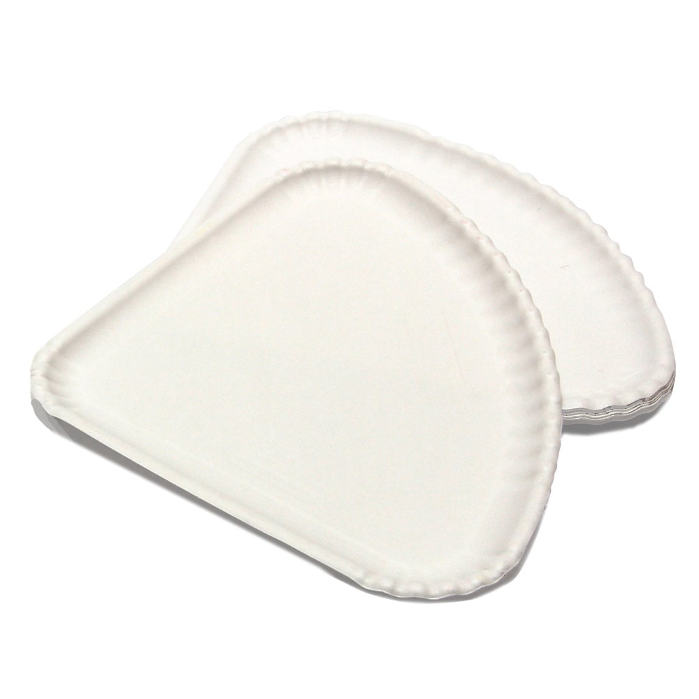 Platos Triangulares Pizza 1/4  30X21 Cm Blanco Cartón (500 unidades)