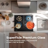 thumbnail of Placa de Gas EVVO V70 Glass, 4 quemadores con Wok, Encimera de cristal templado, Gas Natural/Butano