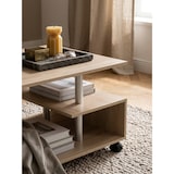 thumbnail of Design Couchtisch WL5.735 105 x 48,5 x 60 cm Sonoma Drehbar mit Rollen, Wohnzimmertisch Coffee Table, Sofatisch Loungetisch Holz, Kaffeetisch mit